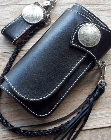 long wallet with chain