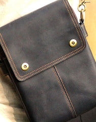 Genuine Leather Mens Cool Messenger Bag iPad Bag Chest Bag Bike Bag Cycling Evelope Cluth Bag For Men - EverHandmade