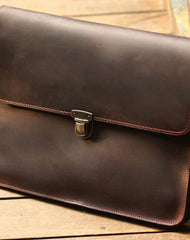 Genuine Leather Mens Cool Messenger Bag iPad Bag Chest Bag Bike Bag Cycling Evelope Cluth Bag For Men - EverHandmade