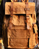 Mens Cool Waxed Canvas Backpack Black Travel Backpack Canvas Hiking Backpack for men