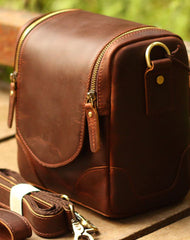 Leather Mens Camera Bag Camera Case SHoulder Bag Messenger for men - EverHandmade