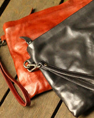 Genuine Leather Mens Cool Messenger Bag iPad Bag Chest Bag Bike Bag Cycling Evelope Cluth Bag For Men - EverHandmade
