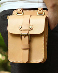 Genuine Leather Mens Hip Bag Cool Waist Bag iPad Bag  Bike Bag Cycling Bag For Men - EverHandmade