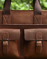 Genuine Leather Mens Cool Messenger Bag iPad Bag Chest Bag Bike Bag Cycling Evelope Cluth Bag For Men - EverHandmade