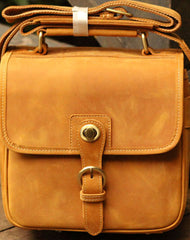 Vintage Leather Mens Camera Bag Shoulder Bag Messenger for men