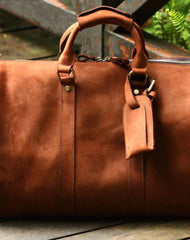Cool Leather Mens Weekender Bag Travel Bag Duffle Bag Overnight Bag Holdall Bag for men - EverHandmade