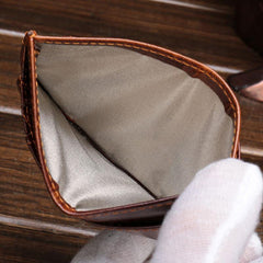 RFID Brown Leather Men's Slim Card Holder Black Front Pocket Wallet Small Card Wallet For Men