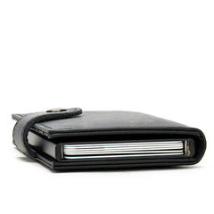 Cool RFID Black Leather Men's Card Holder Card Bifold Small Wallet For Men