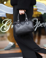 Genuine Leather Handbag Boston Bag Crossbody Bag Shoulder Bag Purse For Women - EverHandmade