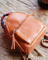 Stylish Leather Cute Womens Small Backpack School Backpack Mini Backpack for Women - EverHandmade