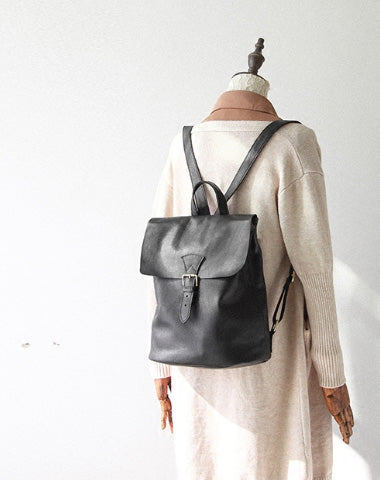 Stylish Leather Cute Womens Backpack School Backpack Vintage Backpack for Women - EverHandmade