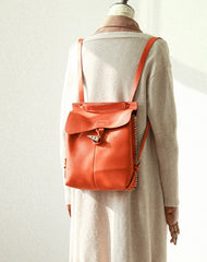 Handmade Leather Womens Backpack School Backpack Purse for Women - EverHandmade