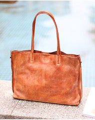 Handmade Leather Handbags Tote Bag Shopper Bag Shoulder Bag Purse For Women - EverHandmade