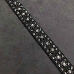 Badass Mens Leather Rock Punk Belt Motorcycle Belt Cool Rivet Leather Belt For Men