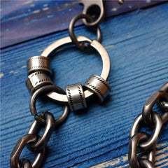 Badass Punk Mens Long Stainless steel Silver Chain Pants Chain Wallet Chain For Men