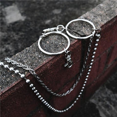 Cool Stainless Steel Mens Double Wallet Chain Pants Chain jeans chain jean chain For Men