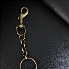Badass Men's Bronze Metal Long Double Wallet Chain Pants Chain Biker Wallet Chain For Men