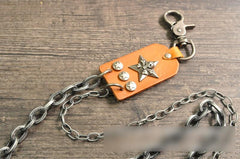 Cool Men's Silver Skull Double Long Wallet Chain Pants Chain Biker Wallet Chain For Men