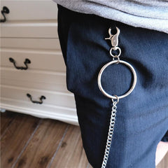 Badass Men's Womens Silver Ring  Pants Chain Long Wallet Chain Biker Wallet Chain For Men