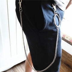 Badass Men's Womens Silver Ring  Pants Chain Long Wallet Chain Biker Wallet Chain For Men