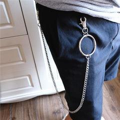 Badass Men's Womens Silver Ring  Pants Chain Long Wallet Chain Biker Wallet Chain For Men