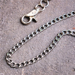 Badass Men's Womens Silver Ring  Pants Chain Long Wallet Chain Biker Wallet Chain For Men