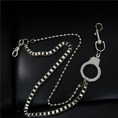 Fashion Men's Silver Double Long Pants Chain Punk Biker Wallet Chain For Men