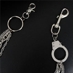 Cool Men's Silver Triple Fashion Long Punk Biker Wallet Chain Pants Chain For Men