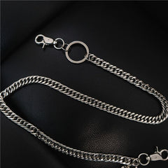 Badass Men's Womens Long Silver Wallet Chain Pants Chain Biker Wallet Chain For Men