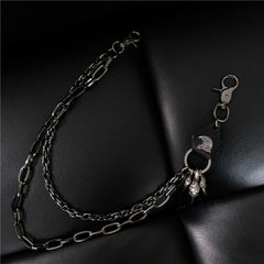 Badass Mens Eagle Double Key Long Biker Pants Chain Wallet Chain For Men