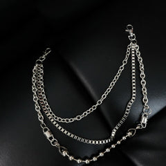 Badass Silver Triple Mens Pants Chain Biker Wallet Chain jeans chain jean chain For Men