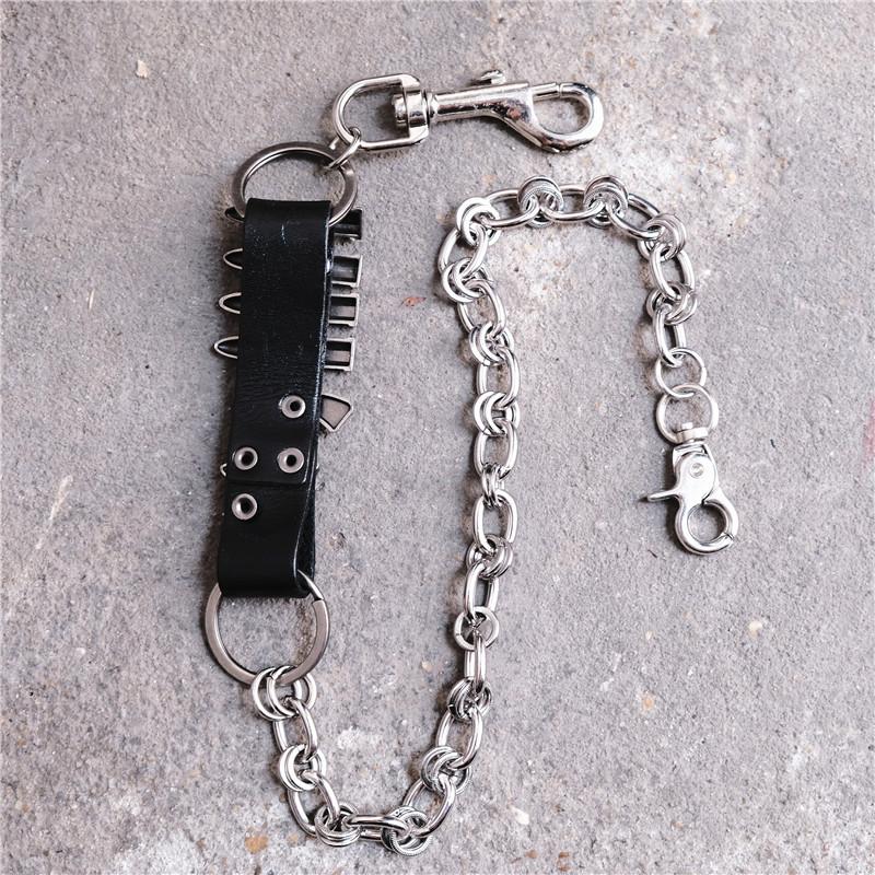 41cm Key Chains Long Metal Wallet Belt Rock Punk Trousers, Pants Hipster Pant Jean Keychain Clip Anti-lost Keyring Jewelry for Men,Temu