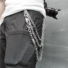 Badass Punk Mens Triple Long Bullet Wallet Chain Pants Chain jeans chain jean chain For Men