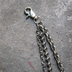 Badass Punk Triple Silver Tassel Mens Pants Chain Wallet Chain Long jeans chain jean chain For Men