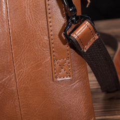 Brown Leather Men's Belt Pouch Small Shoulder Bag Side Bag Waist Bag Belt Bag For Men