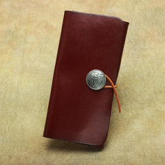 Cool Handmade Leather Men's Envelope Long Wallet Vintage Long Wallet For Men