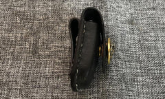 Handmade Black Leather Mens BUICK Lacrosse Car Key Case Beige Regal Car Key Holder with Belt Loop/Belt Clip