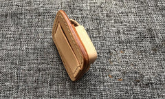 Mens Beige Leather Classic Handmade Zippo Lighter Cases Tan Zippo Lighter Holder with Belt Clip