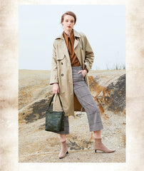 Best Brown Leather Womens Vintage Tote Handbag - Interior View