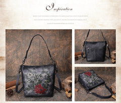 Best Brown Leather Womens Vintage Tote Handbag - Studio View
