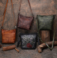 Best Green Leather Womens Vintage Tote Handbag - Chain Attachment