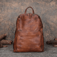 Best Minimalist Black Gray Leather Rucksack Womens - Wallet Flat Lay