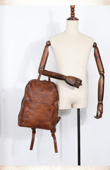 Best Minimalist Black Gray Leather Rucksack Womens - Leather Detail