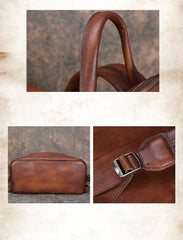 Best Minimalist Black Gray Leather Rucksack Womens - Bill Slots Detail