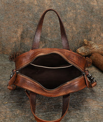 Best Red Leather Womens Vintage Handbag Handmade - Closure Detail
