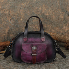 Best Brown Leather Womens Vintage Handbag Handmade - Studio View