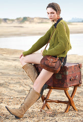 Best Red Leather Womens Vintage Handbag Handmade - Wallet Flat Lay