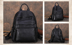 Best Vintage Coffee Leather Rucksack Womens Vintage School Backpacks Leather Backpack Purse