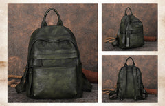 Best Vintage Brown Leather Rucksack Womens Vintage School Backpacks Leather Backpack Purse