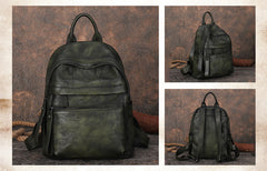 Best Vintage Coffee Leather Rucksack Womens Vintage School Backpacks Leather Backpack Purse